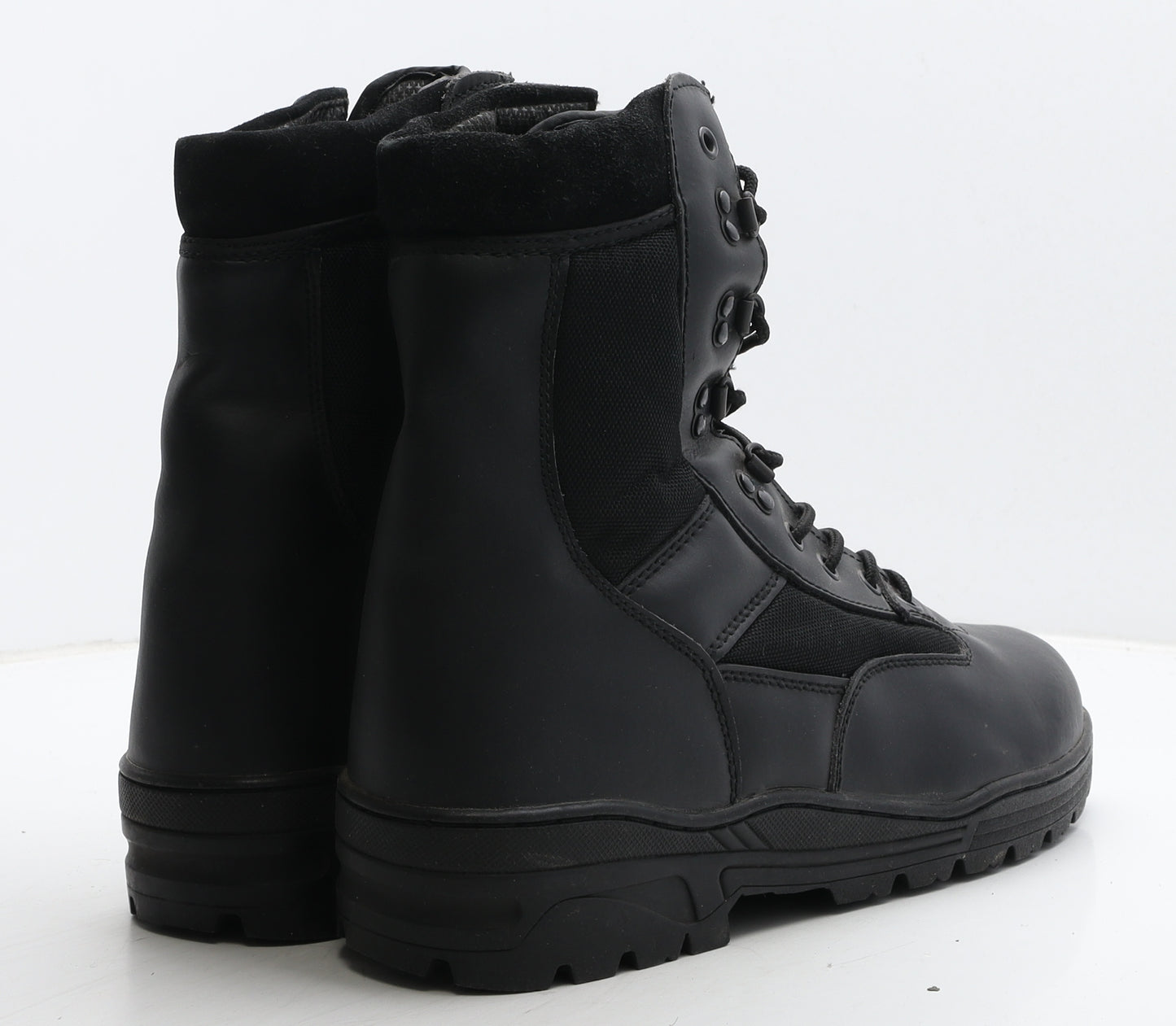 Mil-Com Mens Black Leather Combat Boot UK 13