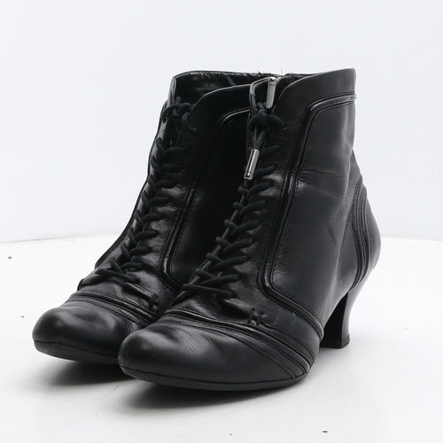 Clarks Womens Black Leather Bootie Boot UK 5