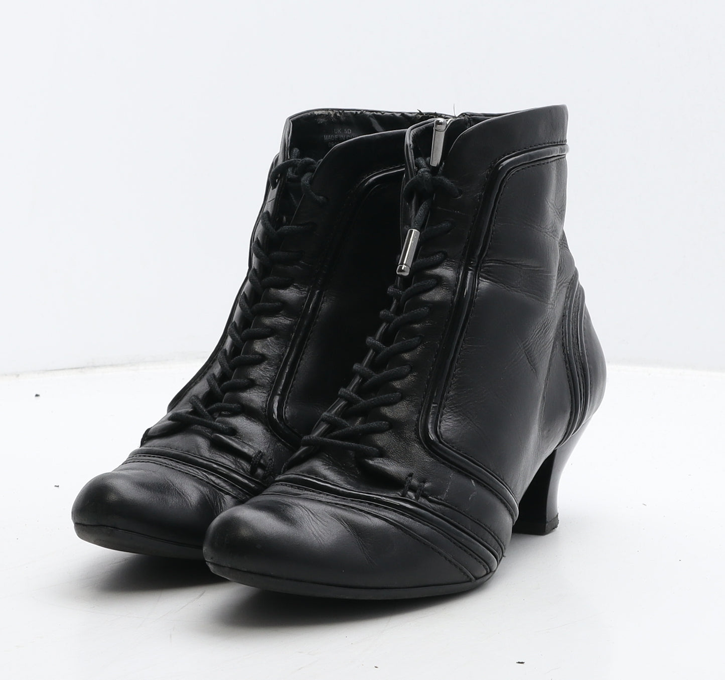 Clarks Womens Black Leather Bootie Boot UK 5
