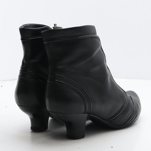 Clarks Womens Black Leather Bootie Boot UK 5