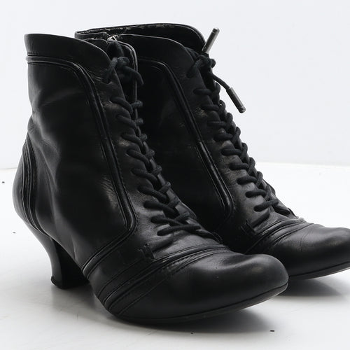 Clarks Womens Black Leather Bootie Boot UK 5