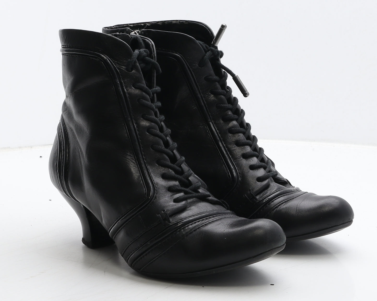 Clarks Womens Black Leather Bootie Boot UK 5