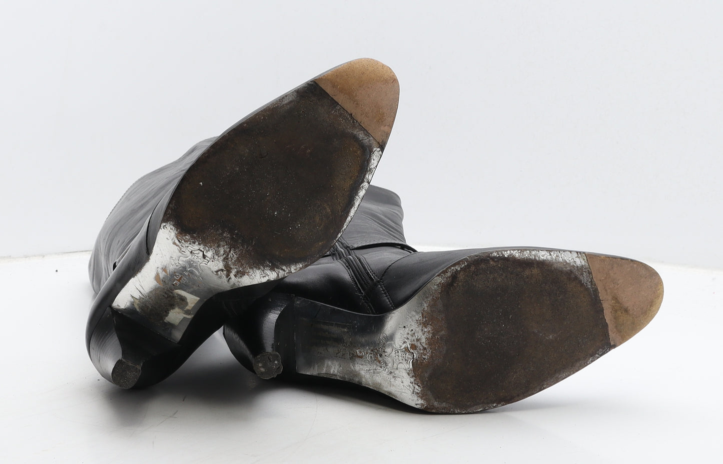 NEXT Womens Black Leather Slip On Boot UK 6 39