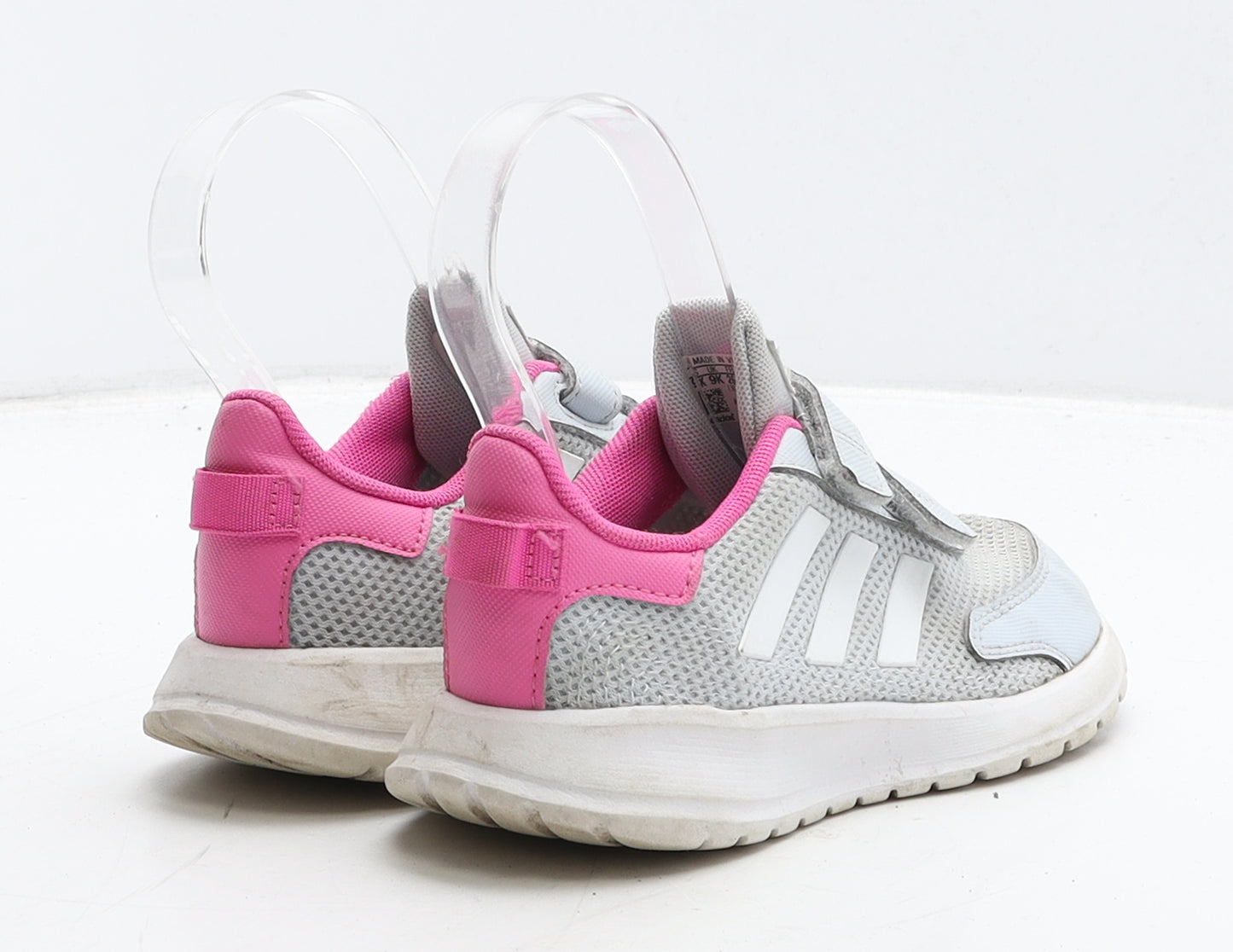 adidas Girls Grey Fabric Trainer UK 9 26