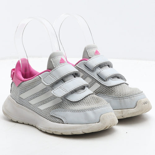 adidas Girls Grey Fabric Trainer UK 9 26