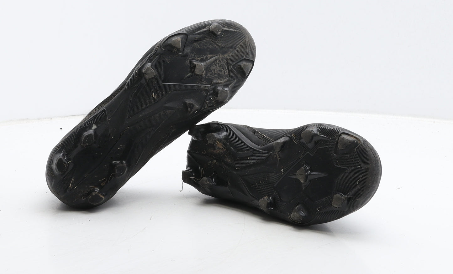 adidas Boys Black Leather Trainer UK 1 33 - Football boots