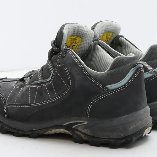 Trojan Mens Grey Geometric Leather Trainer UK 7 40