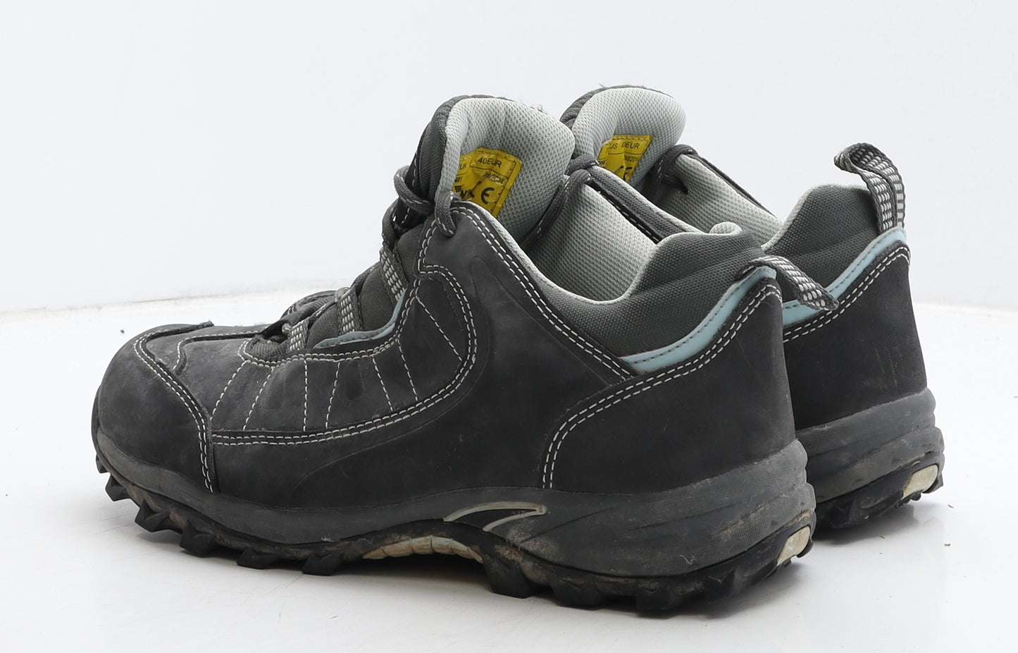 Trojan Mens Grey Geometric Leather Trainer UK 7 40