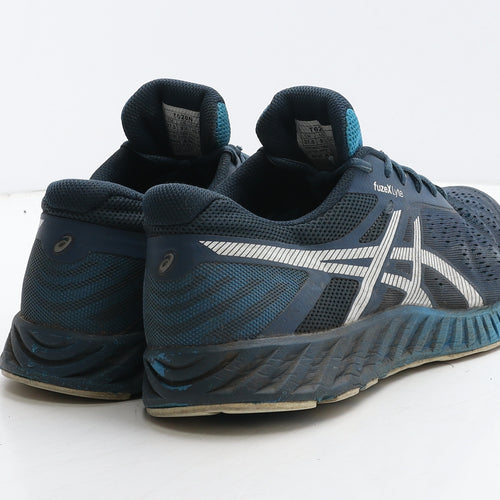 ASICS Mens Blue Geometric Fabric Trainer UK 9.5 43.5 - FuzeXLyte