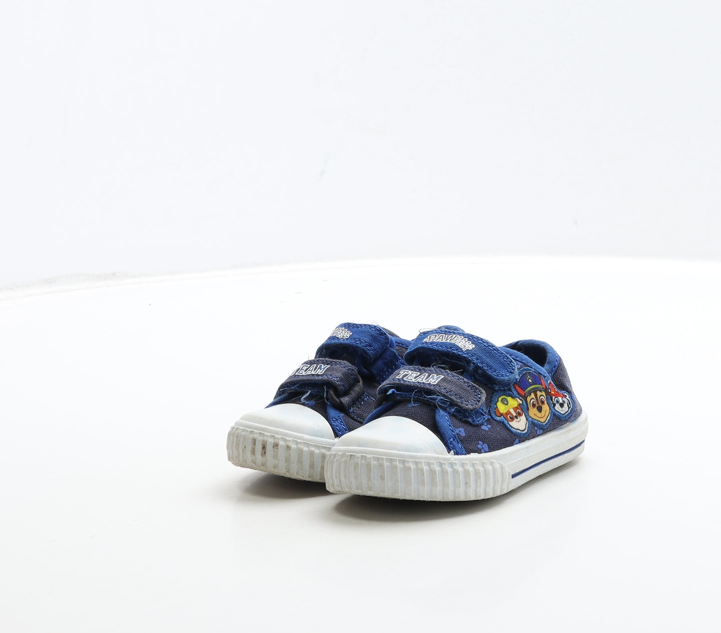 George Boys Blue Geometric Fabric Trainer UK 4 - Paw Patrol