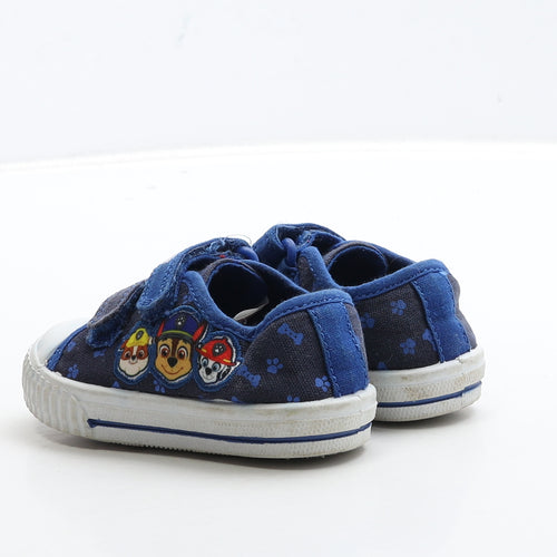 George Boys Blue Geometric Fabric Trainer UK 4 - Paw Patrol