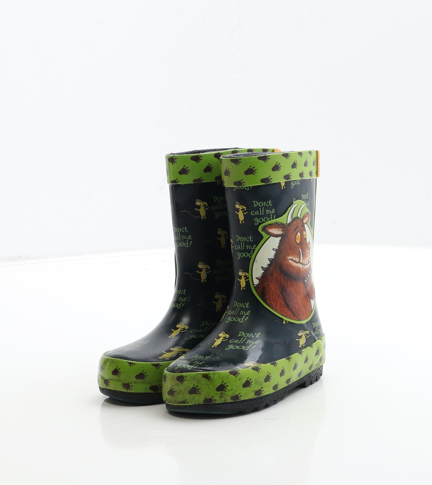 TU Boys Green Rubber Wellies Boot UK 4 - The Gruffalo