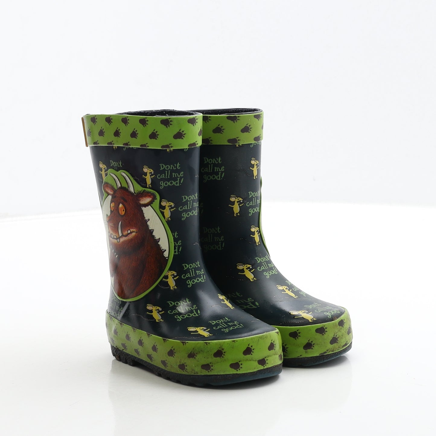 TU Boys Green Rubber Wellies Boot UK 4 - The Gruffalo