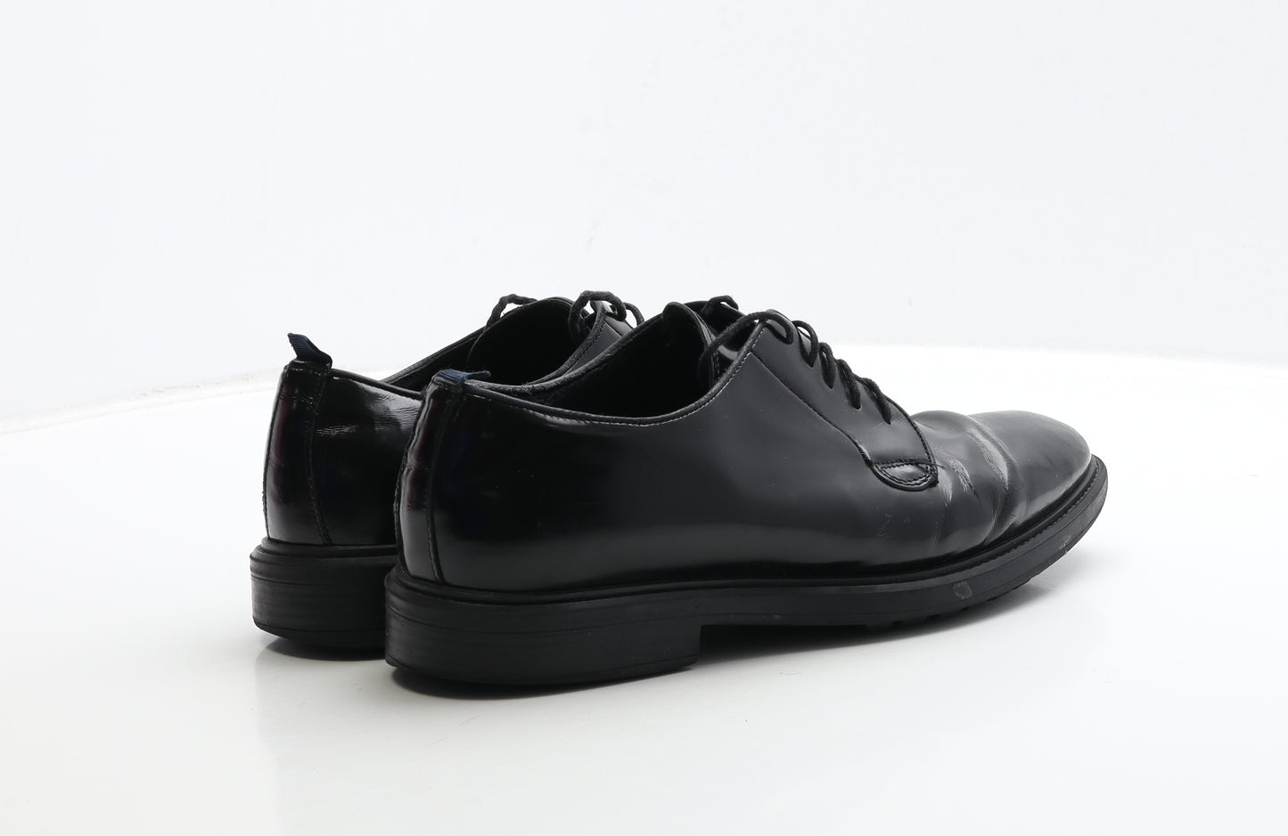 Union Mens Black Leather Oxford Dress UK 8 42