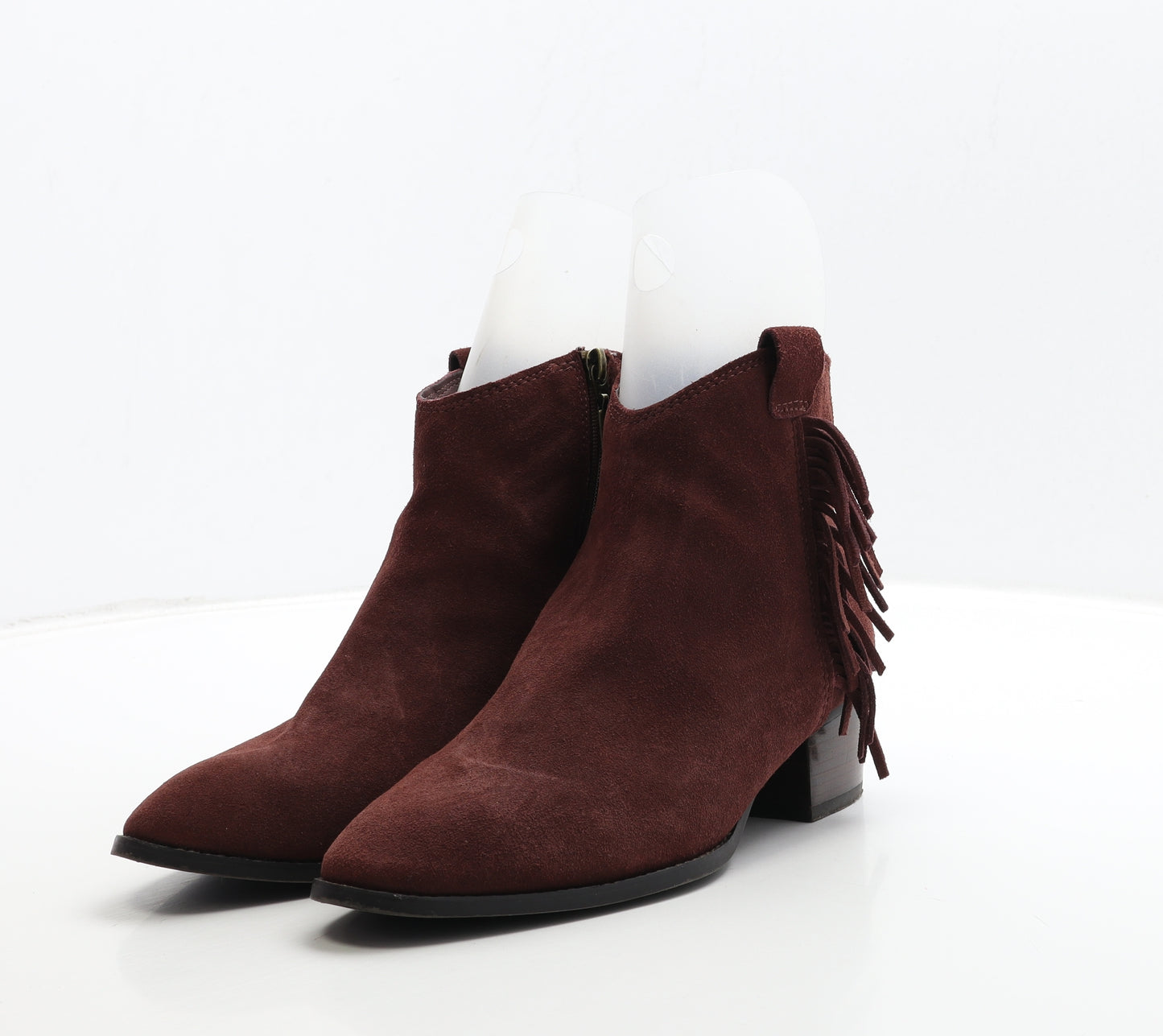 Marks and Spencer Womens Red Leather Cowboy Boot UK 6