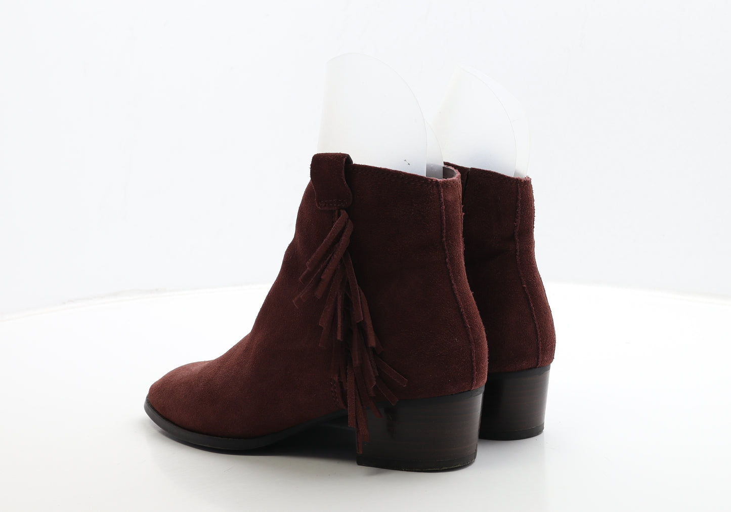 Marks and Spencer Womens Red Leather Cowboy Boot UK 6