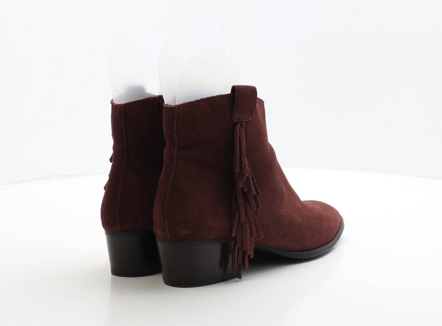 Marks and Spencer Womens Red Leather Cowboy Boot UK 6