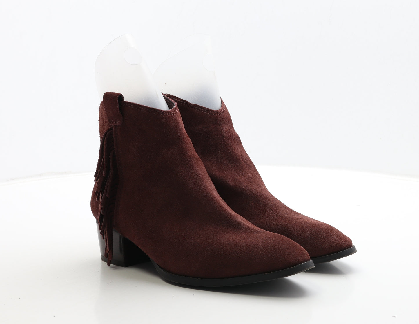 Marks and Spencer Womens Red Leather Cowboy Boot UK 6