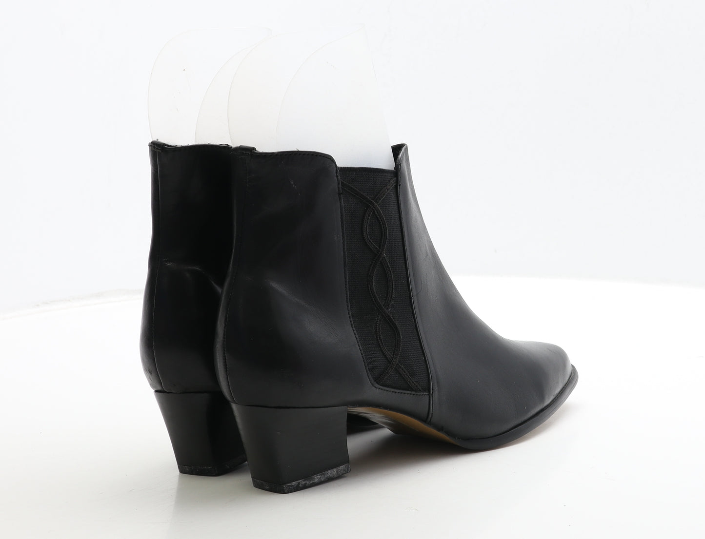 Vabenni Womens Black Leather Chelsea Boot UK 8