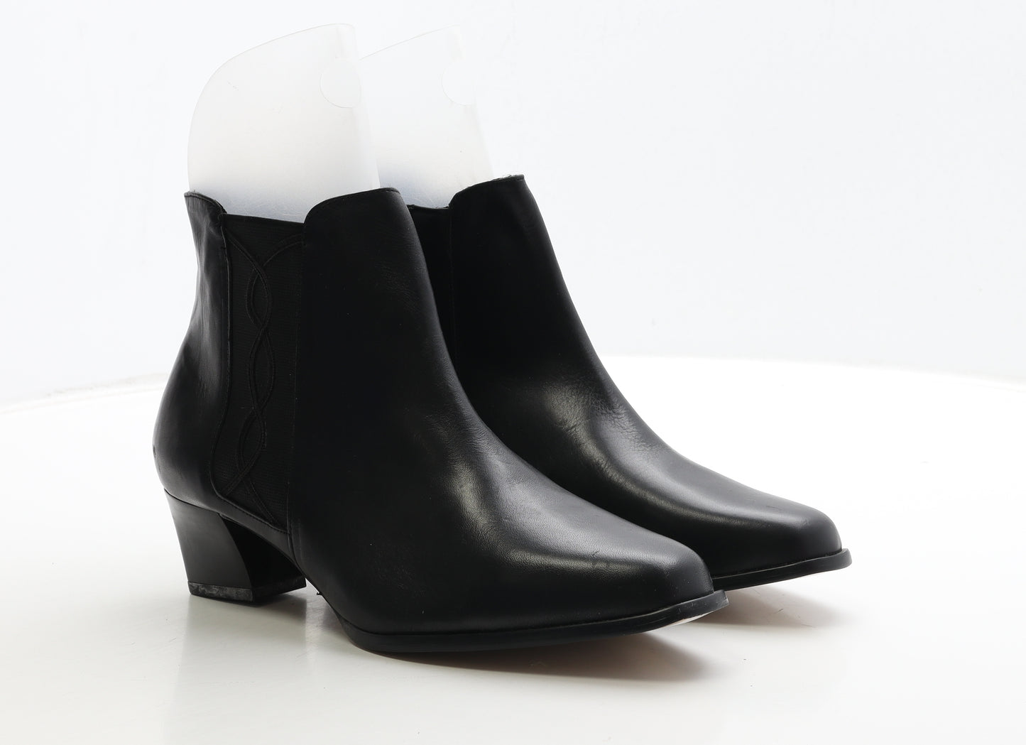 Vabenni Womens Black Leather Chelsea Boot UK 8
