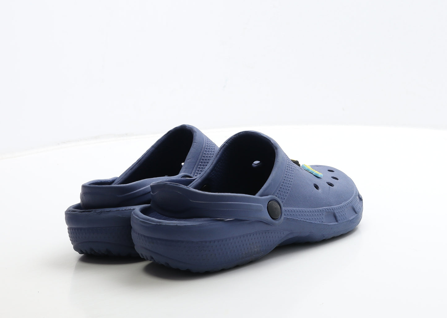 Preworn Boys Blue Rubber Clog Sandal UK 5 38 - Pokemon Charms