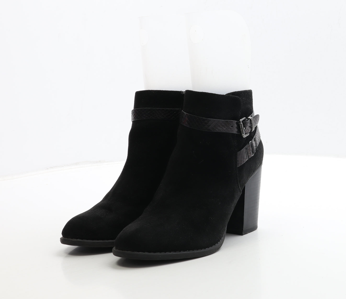 Dorothy Perkins Womens Black Leather Bootie Boot UK 6 39