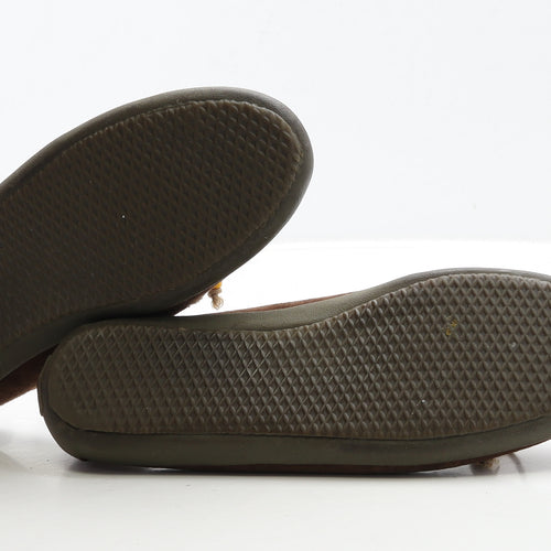 VANS Womens Brown Leather Moccasin Flat UK 5.5 38.5