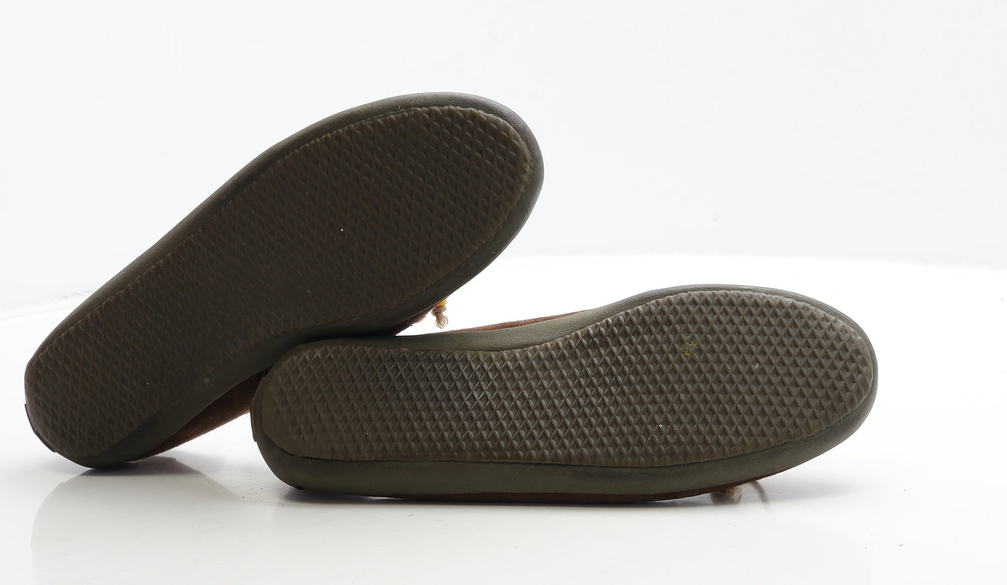 VANS Womens Brown Leather Moccasin Flat UK 5.5 38.5