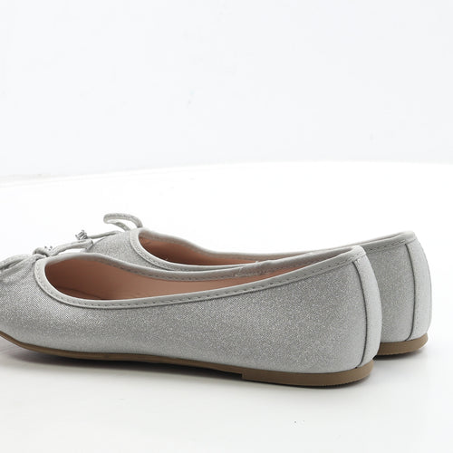 Primark Womens Silver Polyester Ballet Flat UK 7 40