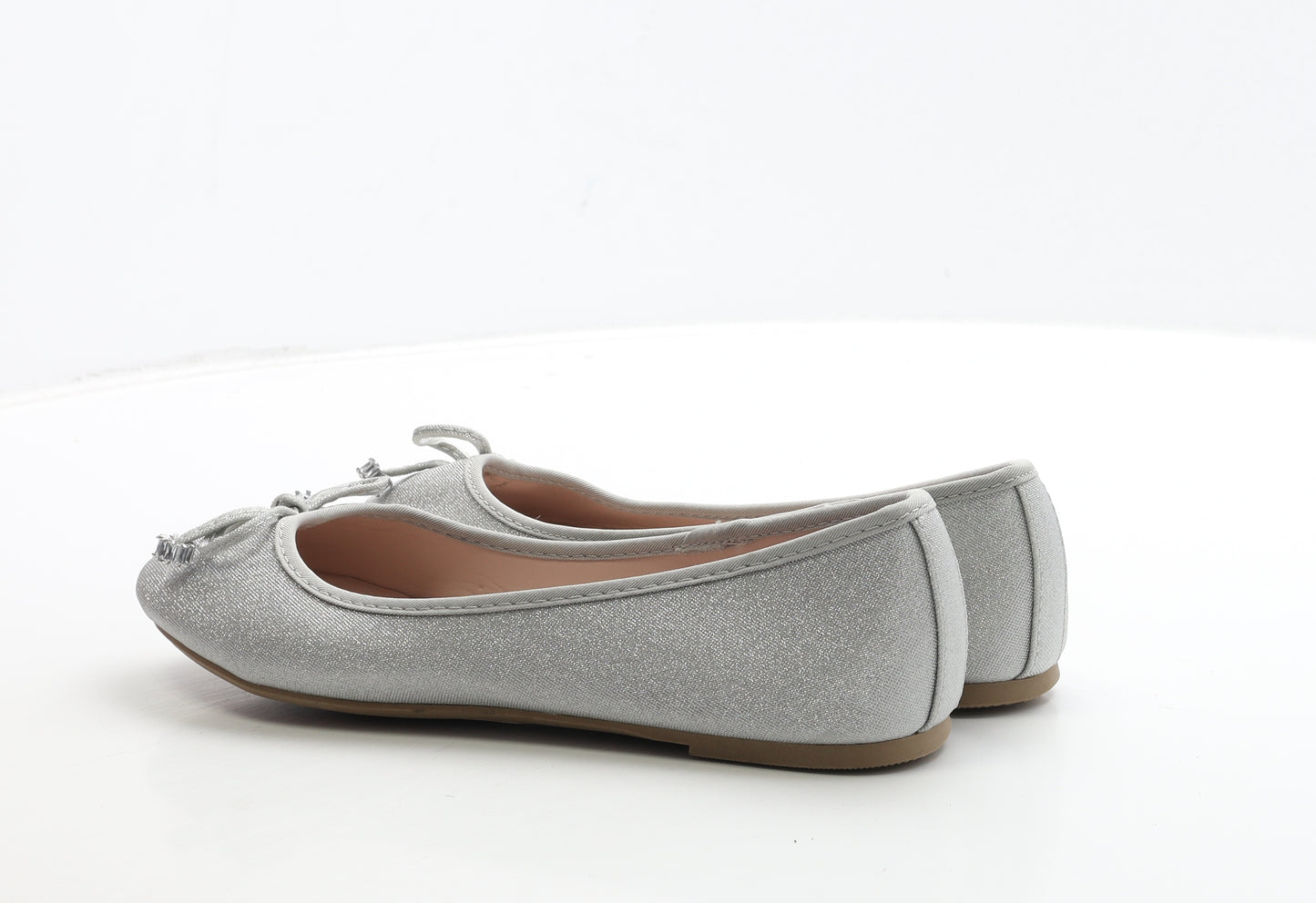 Primark Womens Silver Polyester Ballet Flat UK 7 40