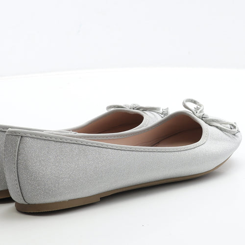 Primark Womens Silver Polyester Ballet Flat UK 7 40