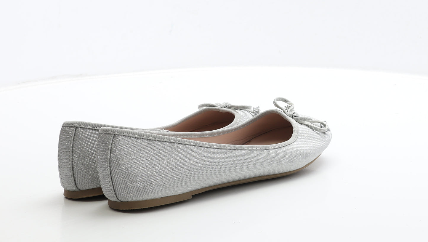 Primark Womens Silver Polyester Ballet Flat UK 7 40