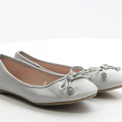 Primark Womens Silver Polyester Ballet Flat UK 7 40