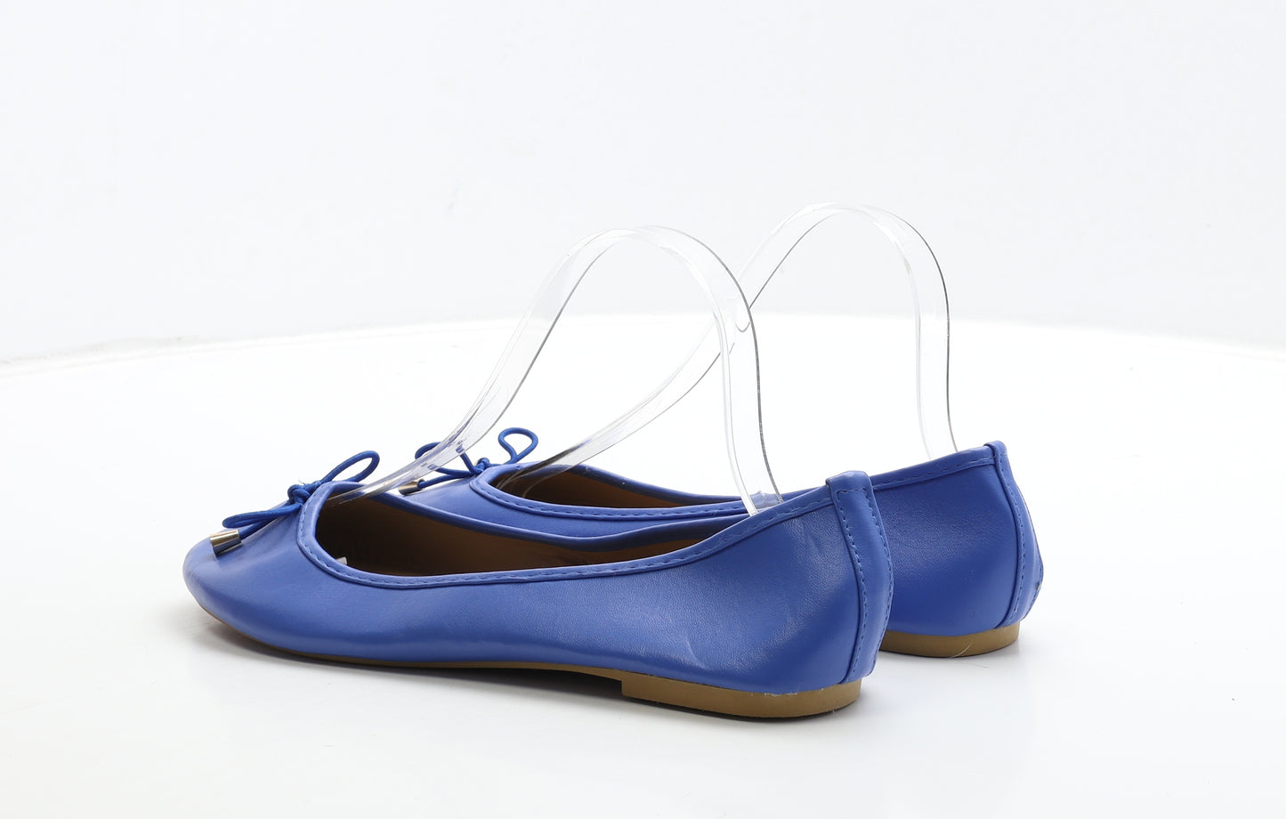 PEP&CO Womens Blue Leather Ballet Flat UK 7 40