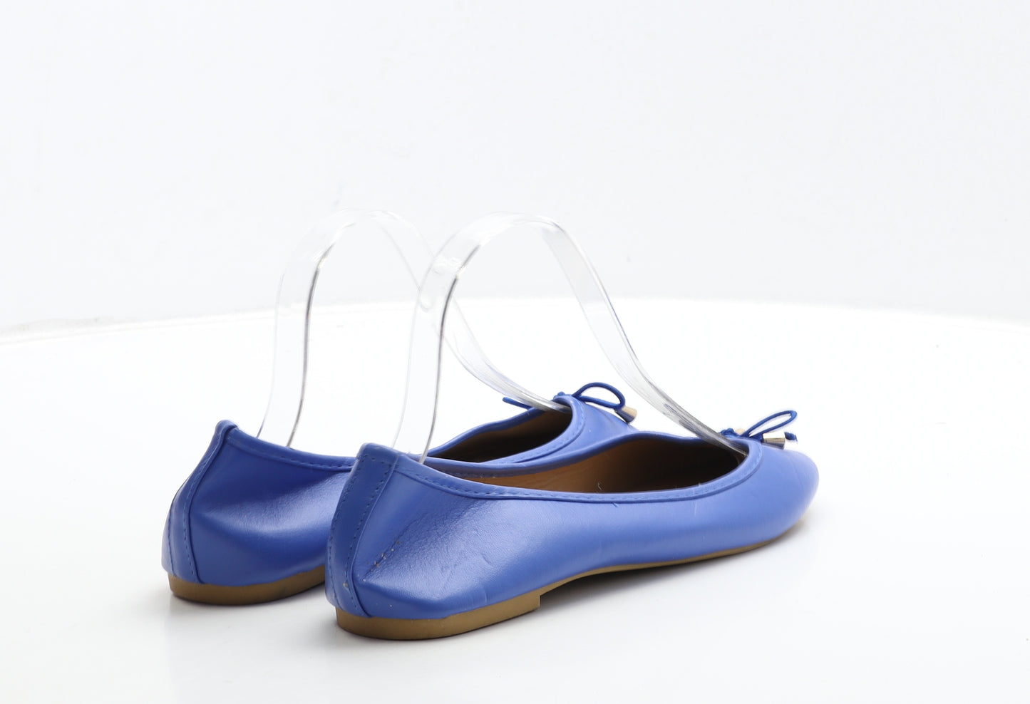 PEP&CO Womens Blue Leather Ballet Flat UK 7 40