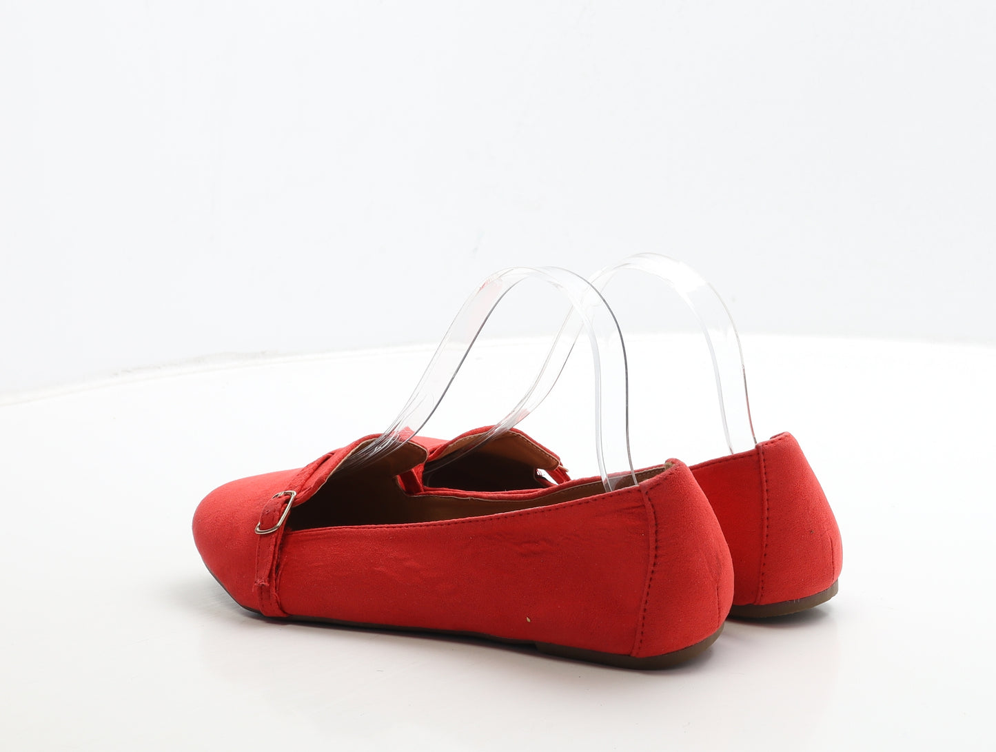 Sole Desire Womens Red Suede Flat UK 6 39 - Wide Fit
