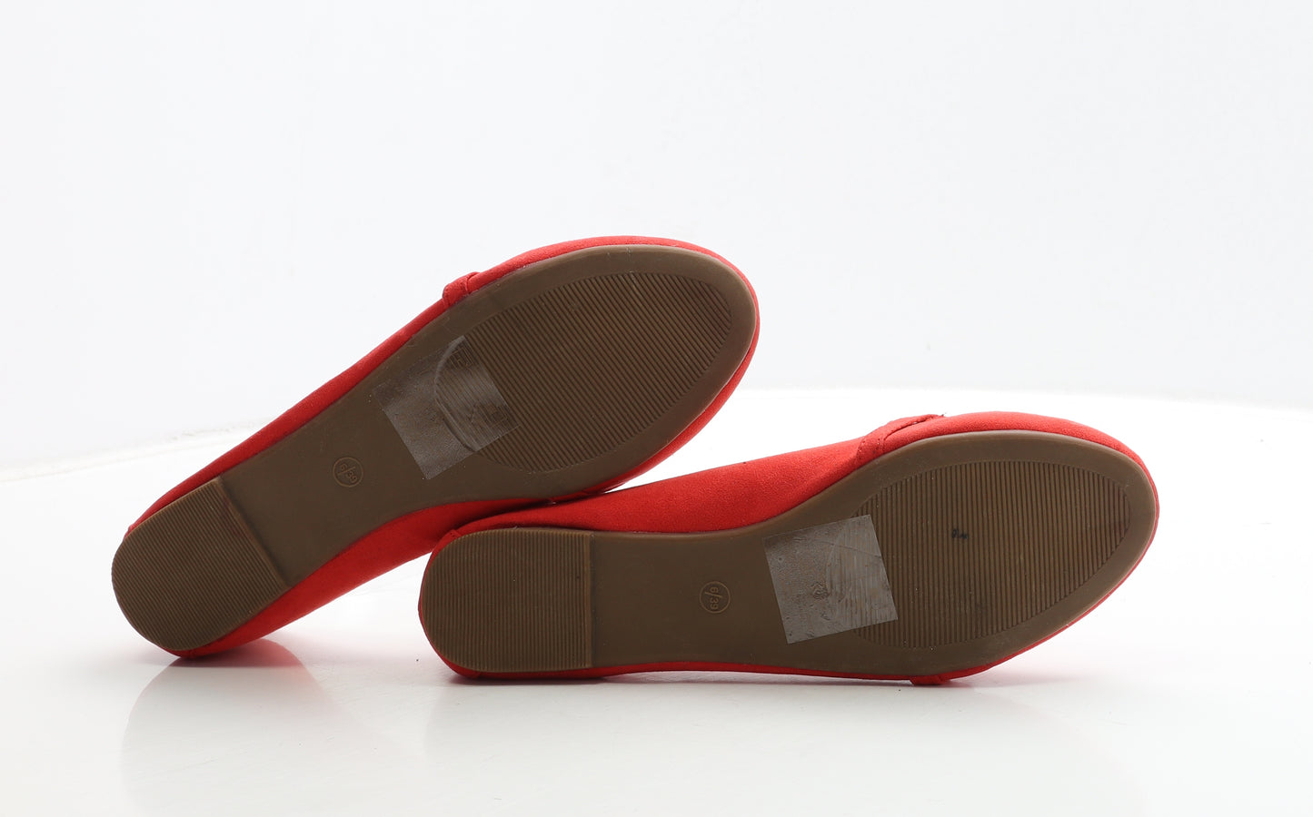 Sole Desire Womens Red Suede Flat UK 6 39 - Wide Fit