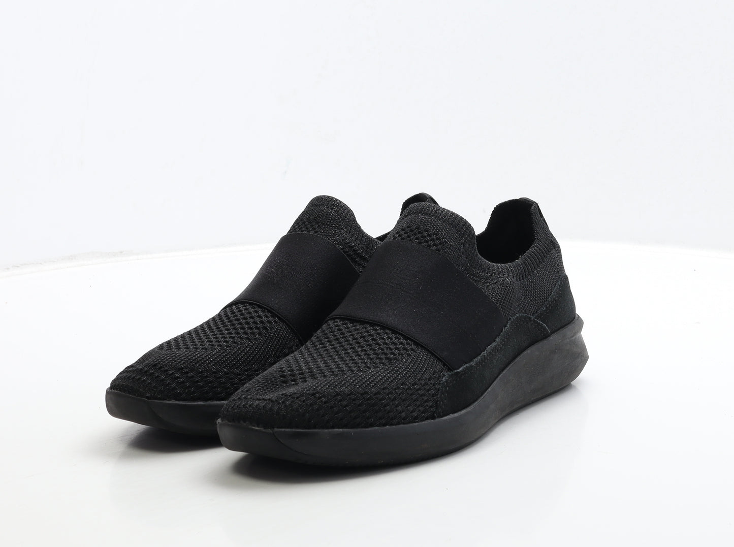 Clarks Womens Black Polyester Trainer UK 7 41