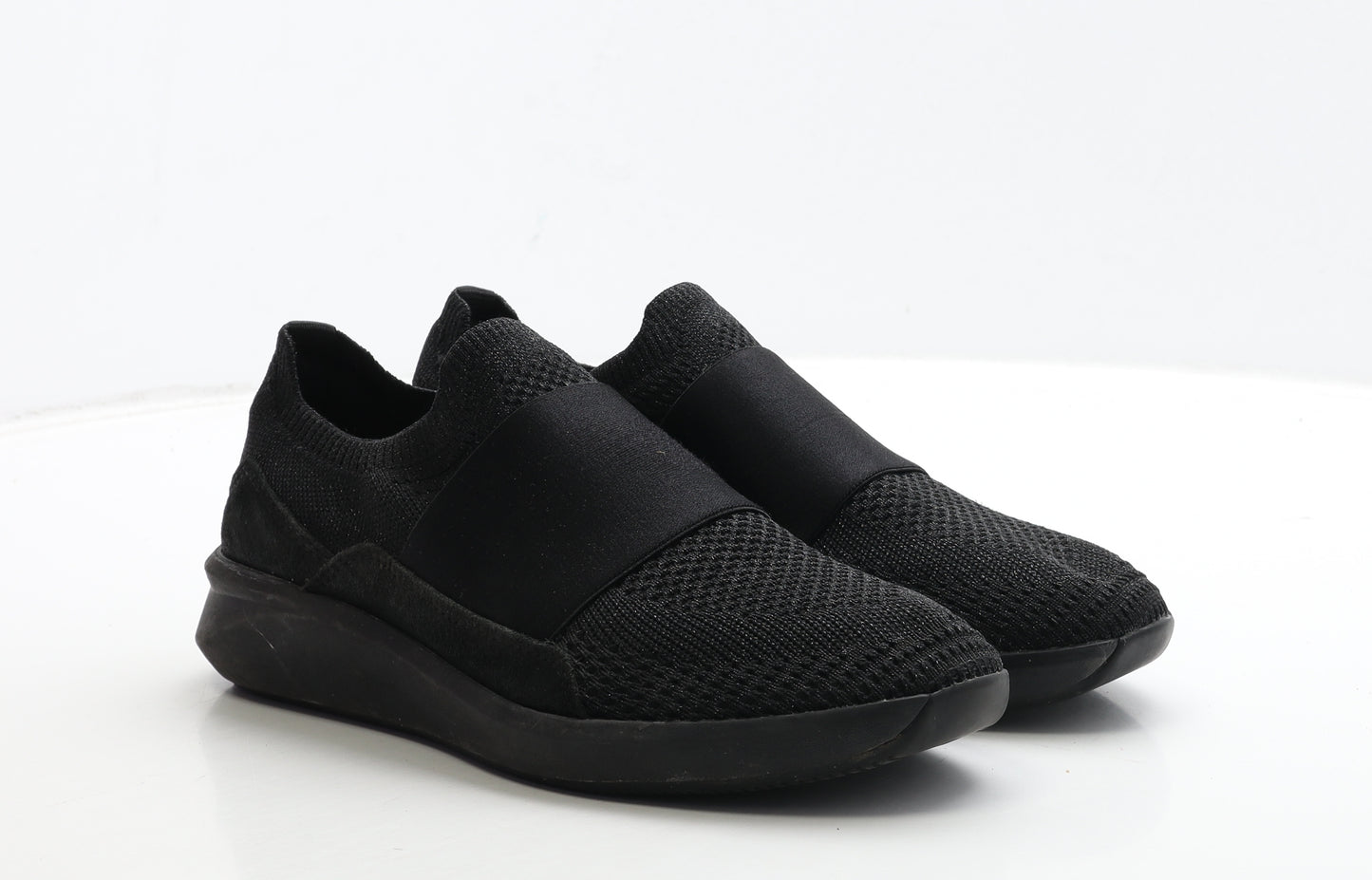 Clarks Womens Black Polyester Trainer UK 7 41