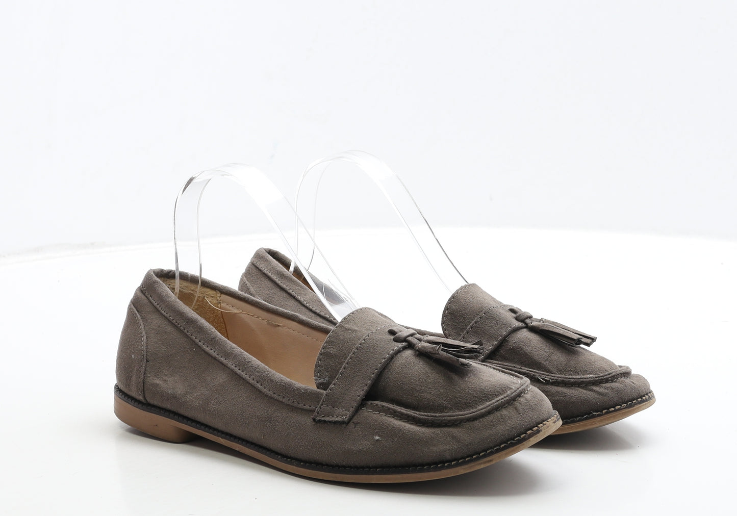 Dorothy Perkins Womens Brown Leather Loafer Flat UK 6 39