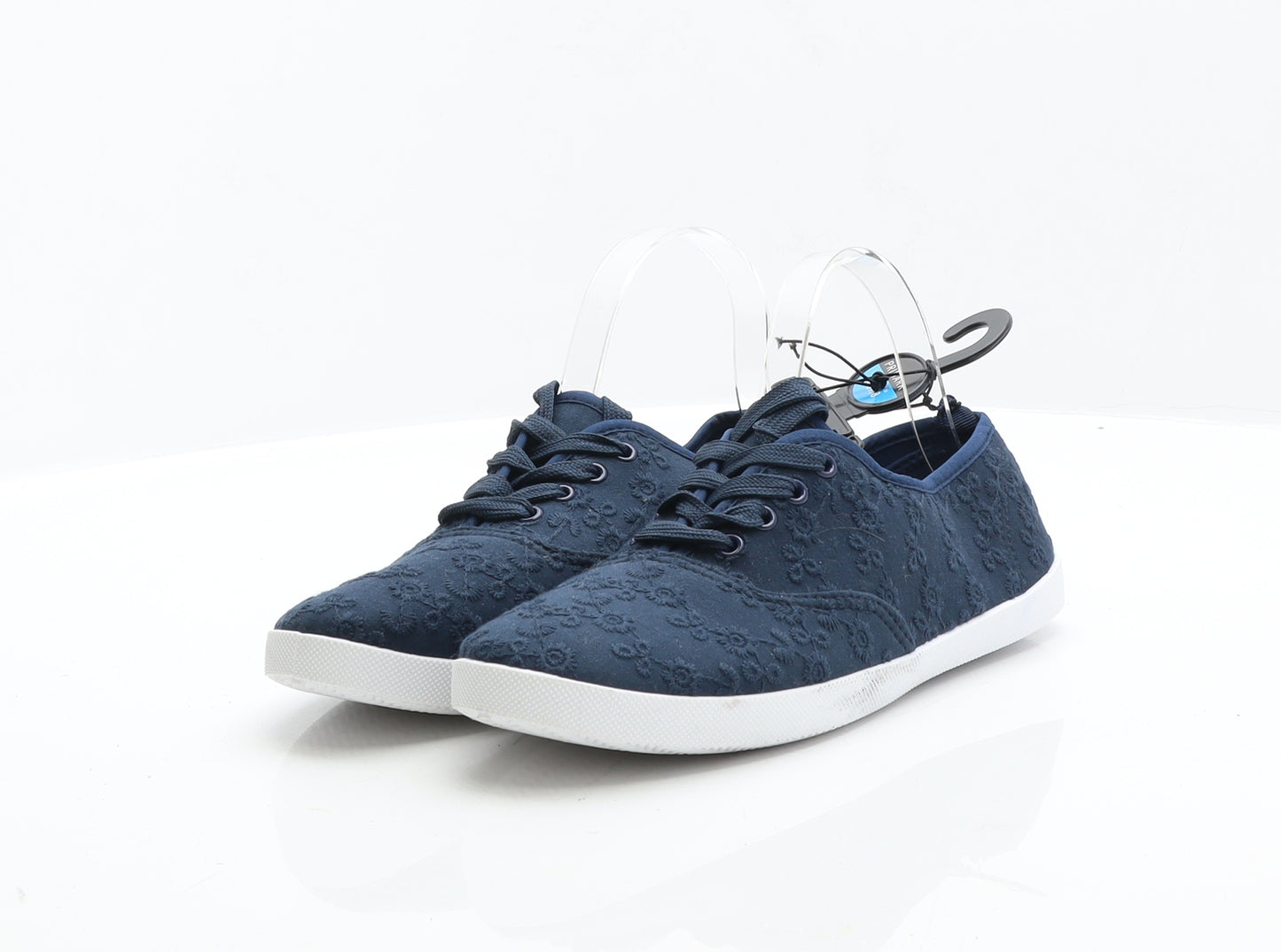 Primark Womens Blue Floral Fabric Trainer UK 6 39