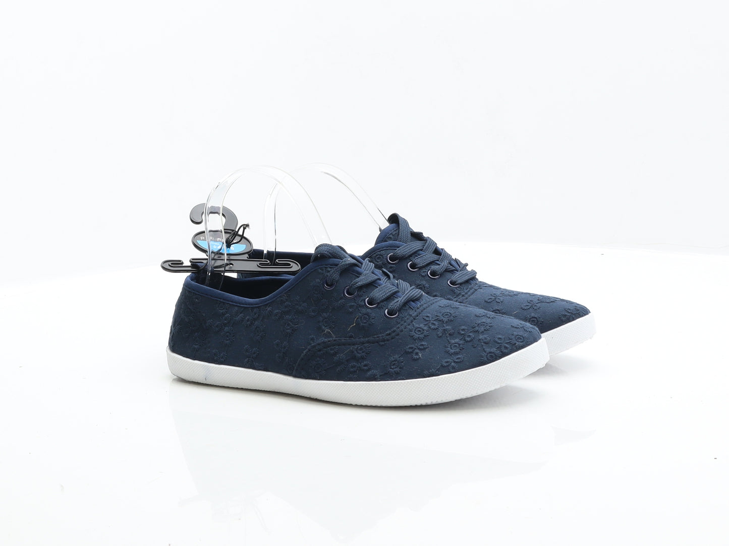 Primark Womens Blue Floral Fabric Trainer UK 6 39