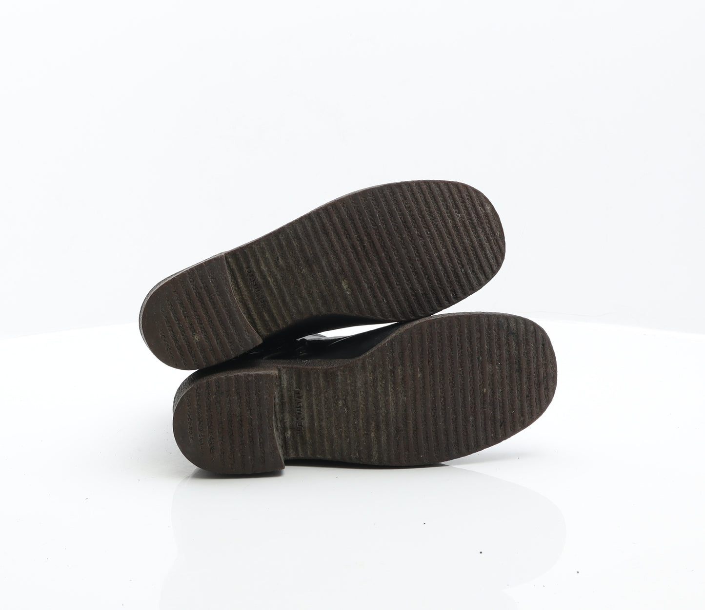 Preworn Womens Black Leather Bootie Boot UK 3