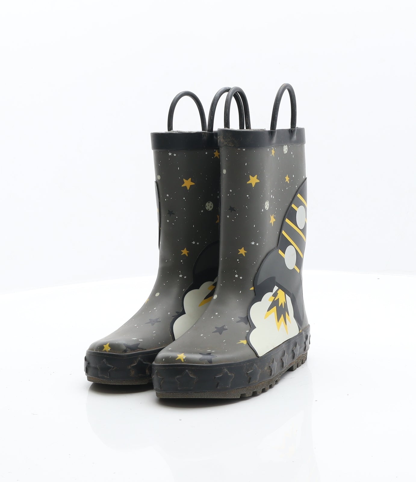 NEXT Boys Green Rubber Wellies Boot UK 11 - Rocket Wellies