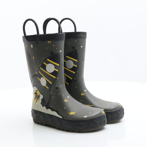 NEXT Boys Green Rubber Wellies Boot UK 11 - Rocket Wellies