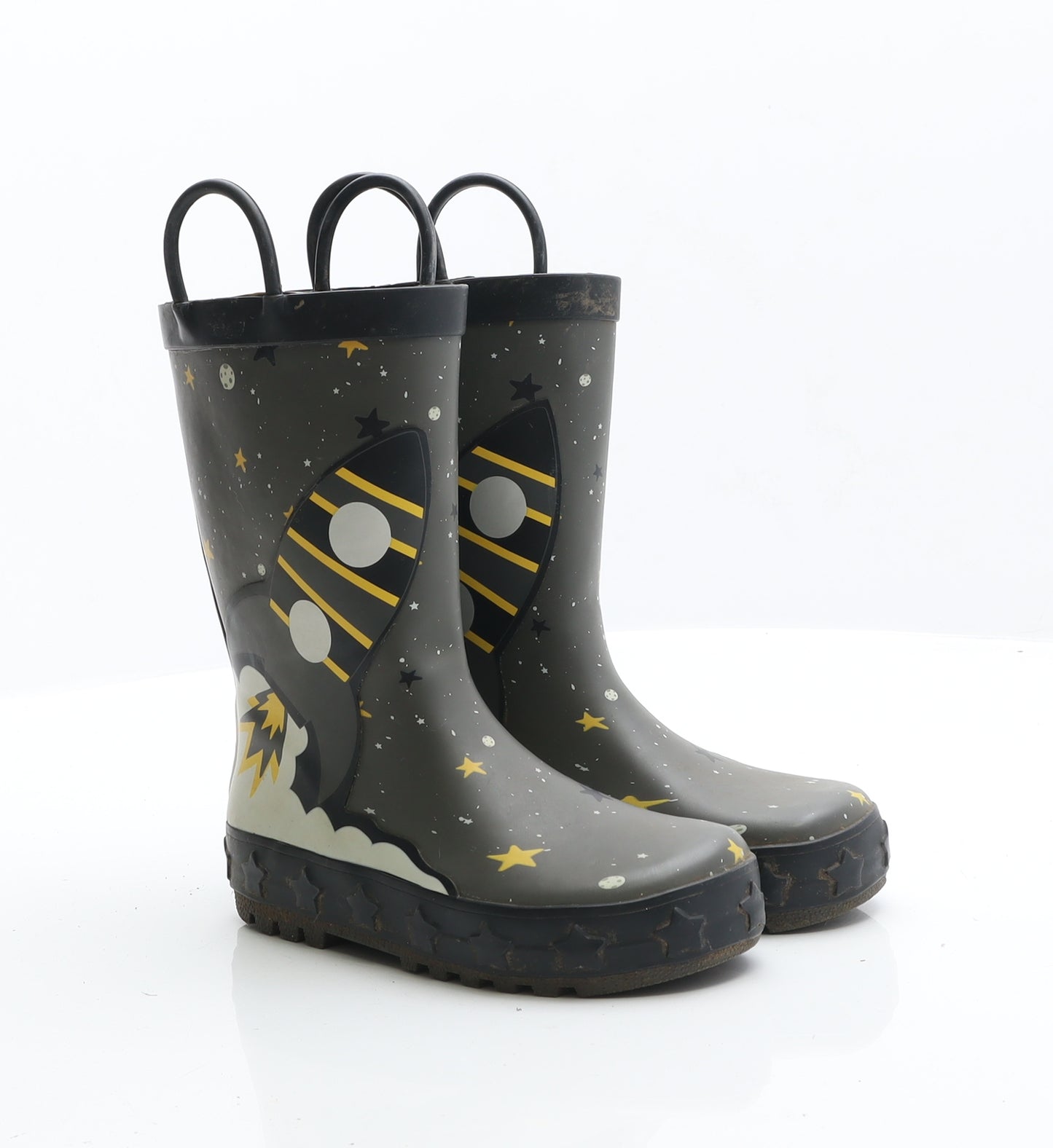 NEXT Boys Green Rubber Wellies Boot UK 11 - Rocket Wellies