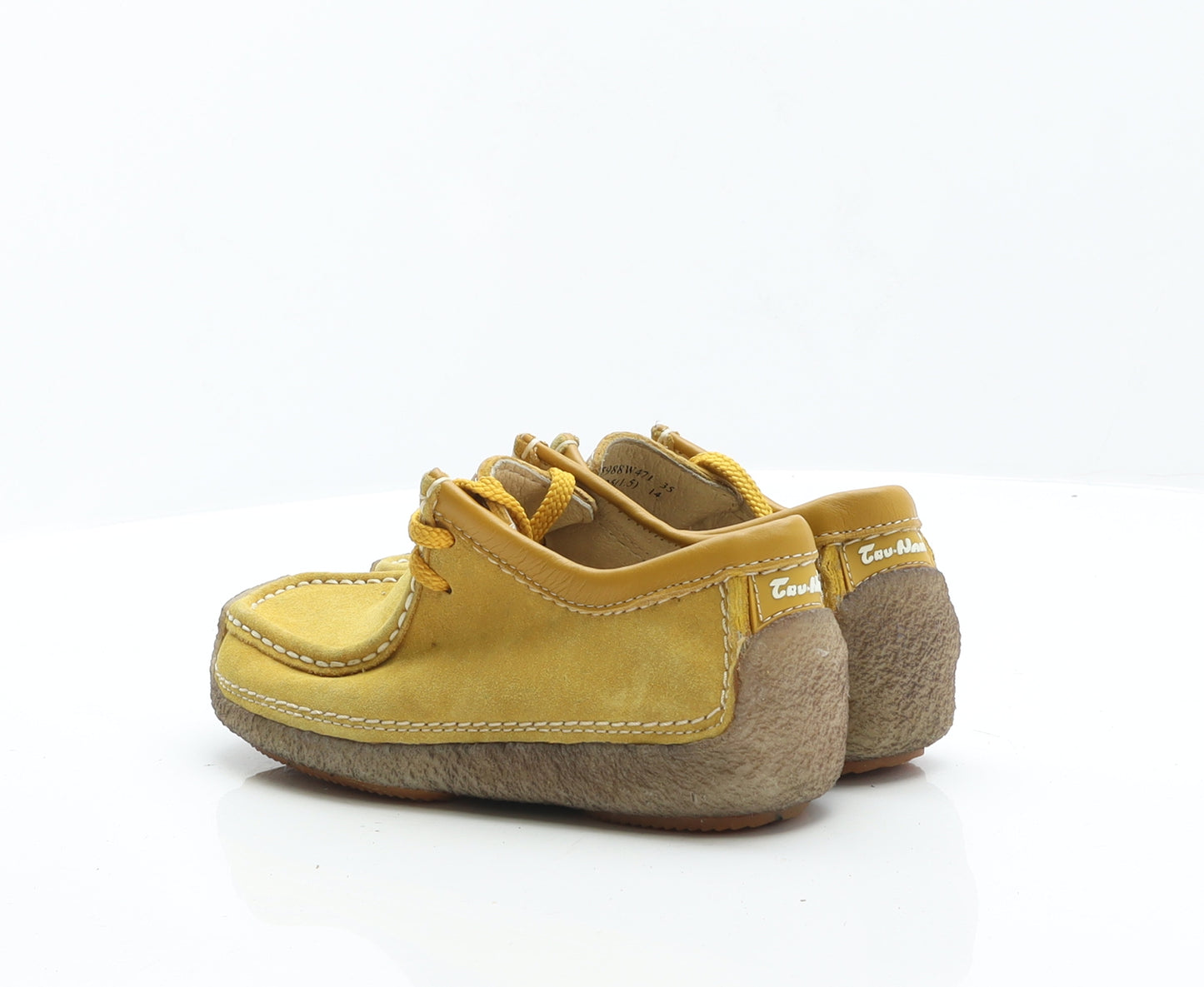 Tau-Nari Boys Yellow Leather Chukka Dress UK 2 35