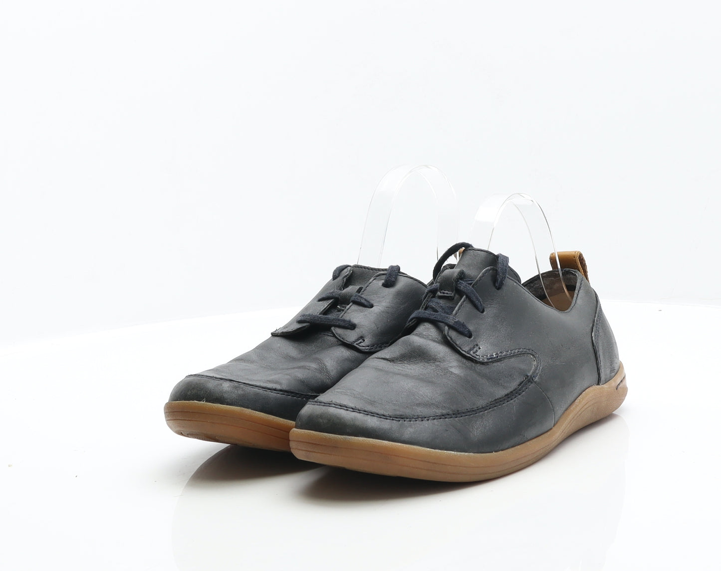 Clarks Mens Black Leather Trainer UK 7