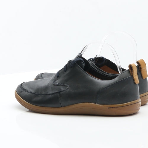 Clarks Mens Black Leather Trainer UK 7