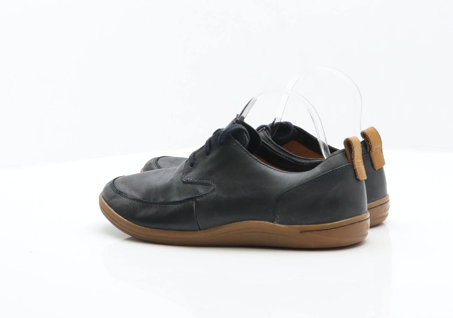 Clarks Mens Black Leather Trainer UK 7